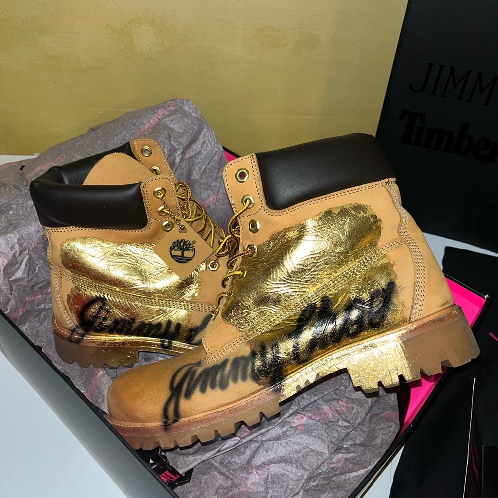 Jimmy Choo Timberland Wheat/Gold 6 In. Boot